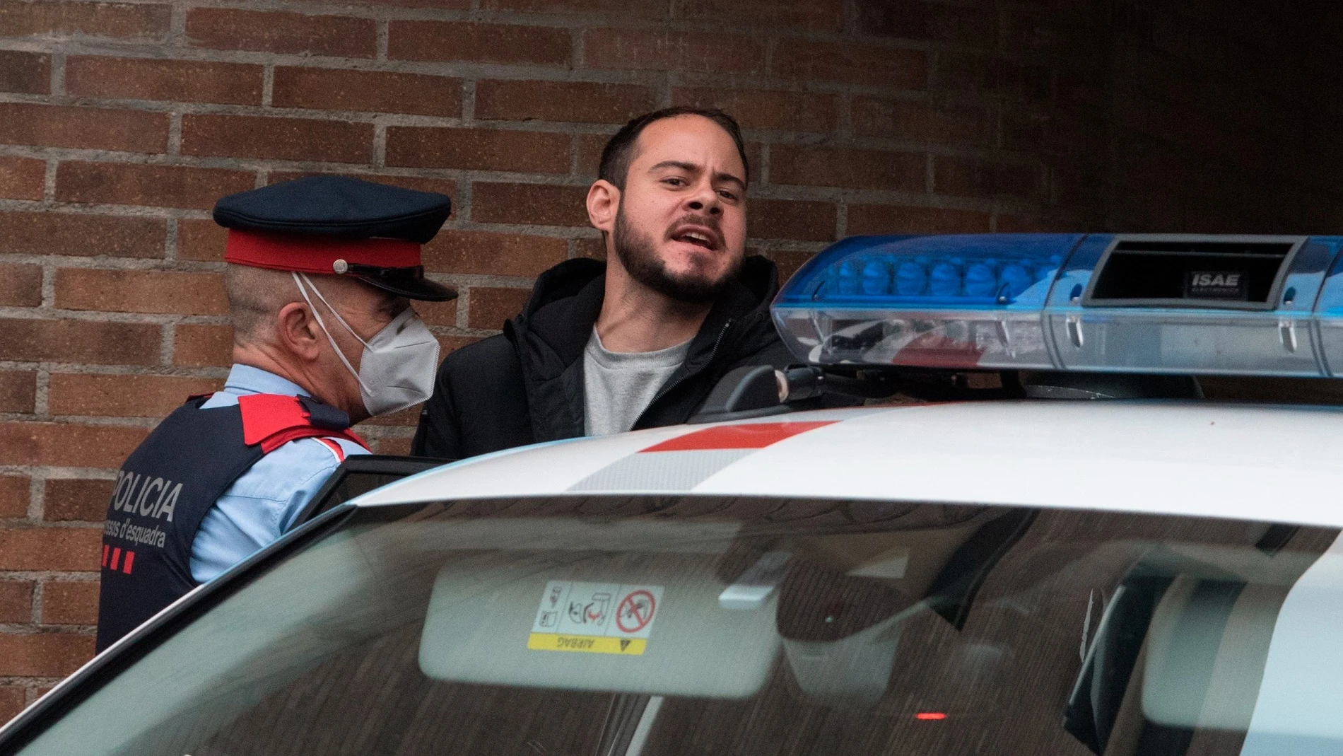 El rapero Pablo Hásel, durante su detención en Lleida El rapero Pablo Hásel, durante su detención en Lleida