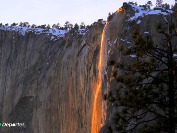 Cómo se produce la extraordinaria 'cascada de fuego' en el Parque de Yosemite