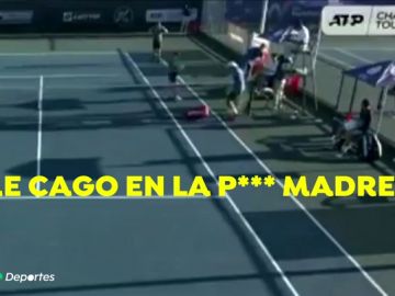 El tenista español Adrián Menéndez explota tras perder un partido por un error del juez de silla