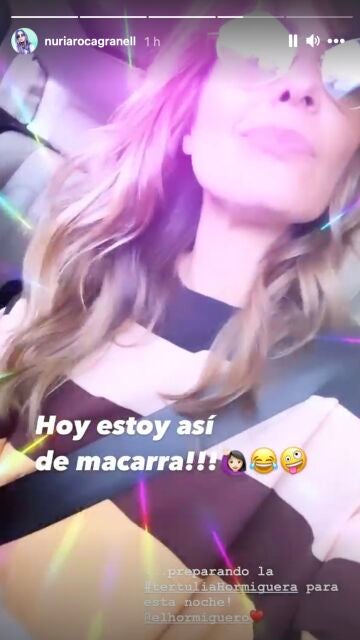 Nuria Roca en sus Stories