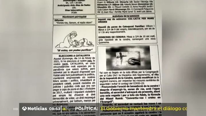 Un párroco de Girona pide a sus feligreses votar por la independendencia un "de un estado que no nos quiere" Un párroco de Girona pide a sus feligreses votar por la independendencia un "de un estado que no nos quiere"