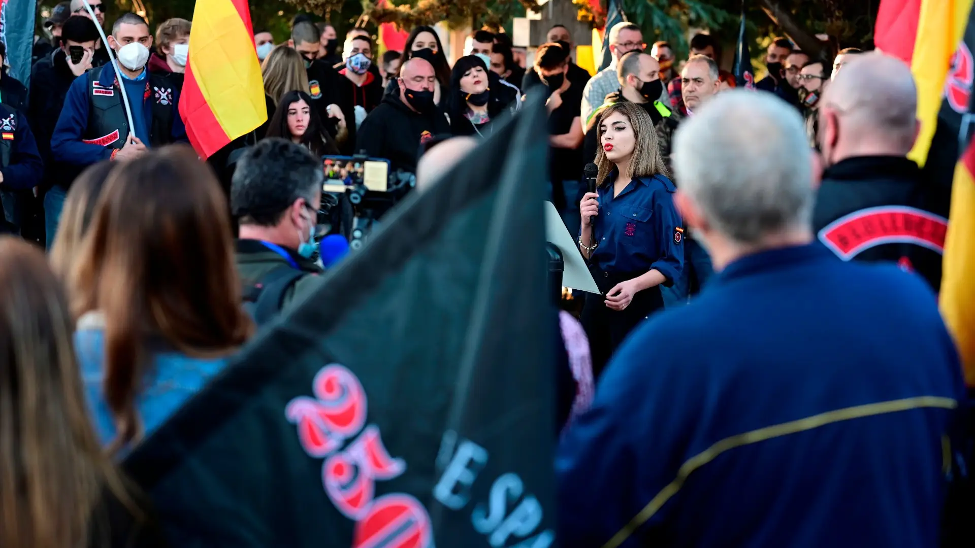 Isabel Peralta, en el homenaje a la División Azul. Antisemitismo