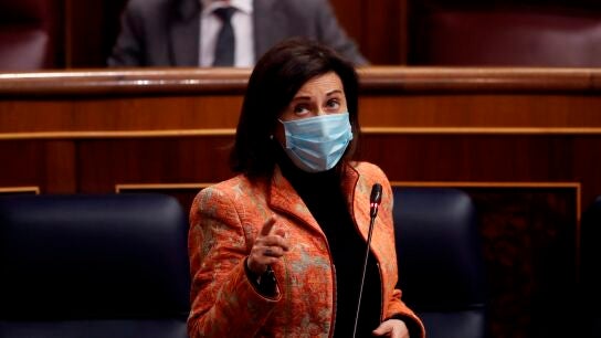 Margarita Robles, durante una intervenci&oacute;n en el Congreso de los Diputados.