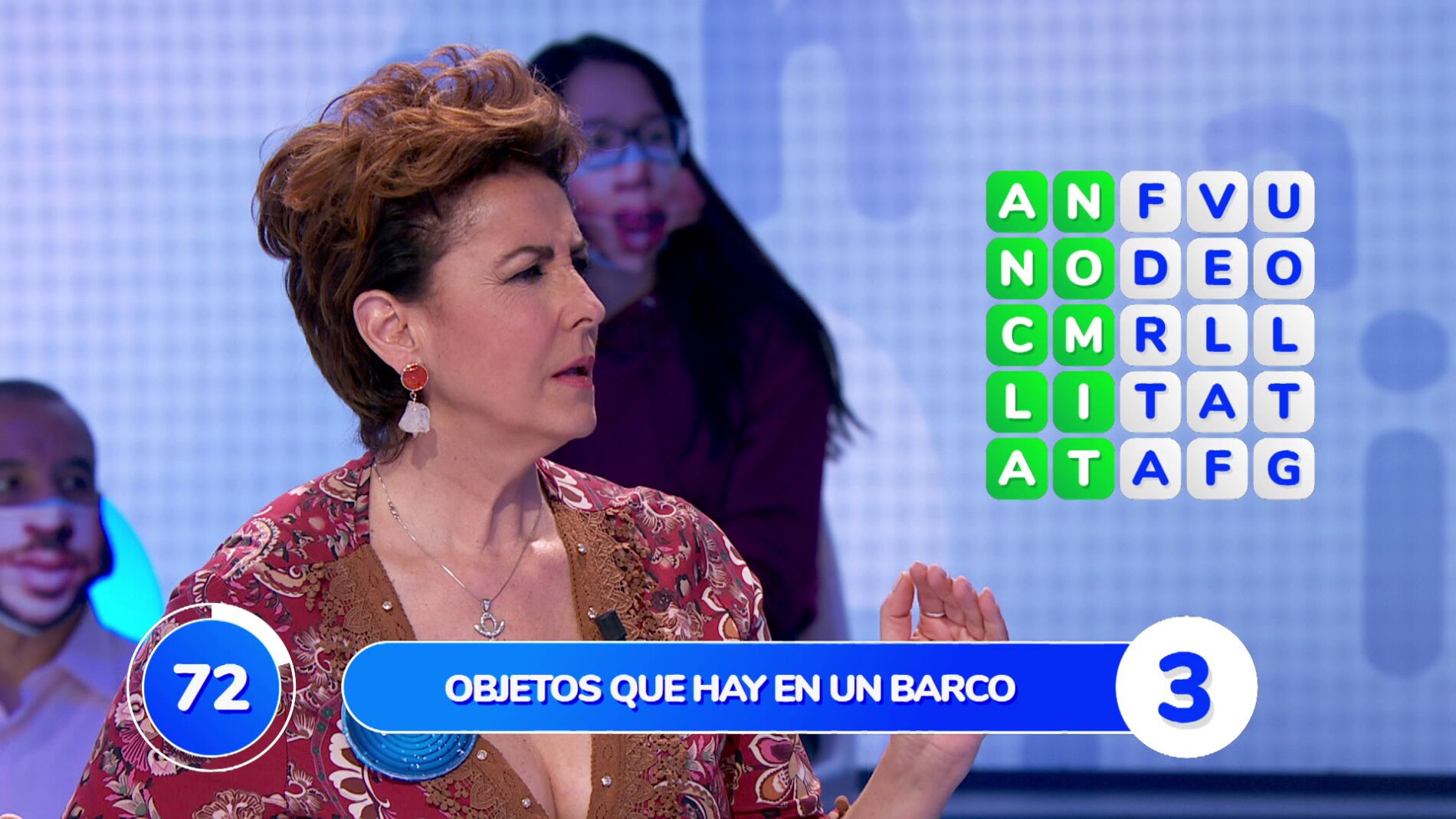 &iexcl;Tan solo cinco segundos! El equipo azul se bloquea en la &lsquo;Sopa de Letras&rsquo;