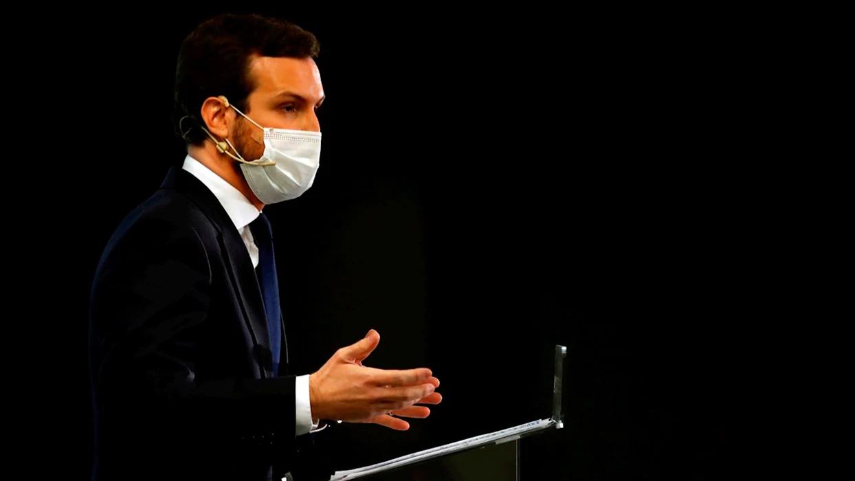 El presidente del PP, Pablo Casado
