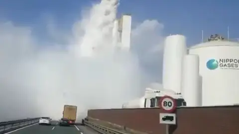 Fuga de gas en Olaberria. Fuga de gas