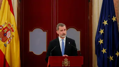 El rey Felipe VI, durante el 40º aniversario del golpe de Estado. Rey Felipe VI