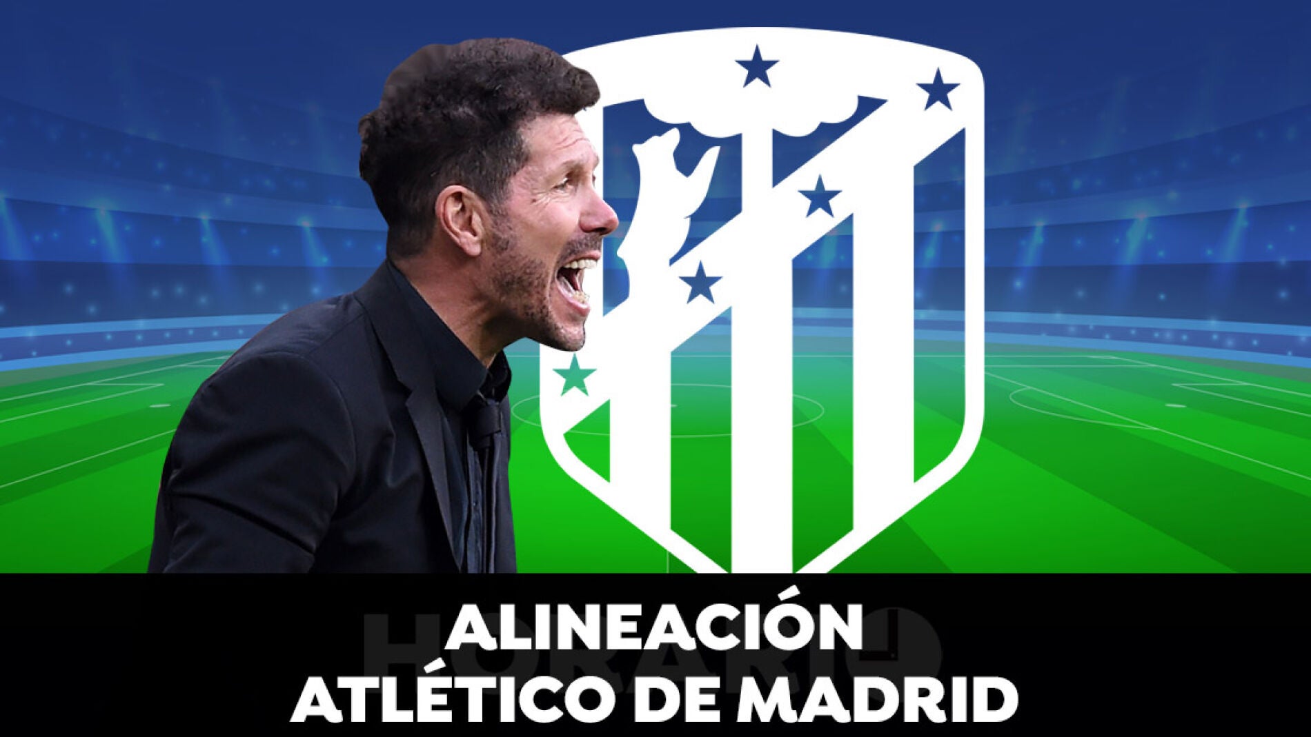 Alineaci&oacute;n del Atl&eacute;tico de Madrid en el derbi frente al Real Madrid de la Liga Santander