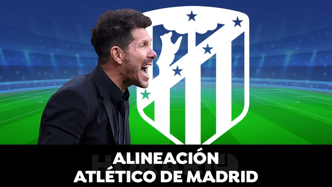 Alineaci&oacute;n del Atl&eacute;tico de Madrid en el derbi frente al Real Madrid de la Liga Santander