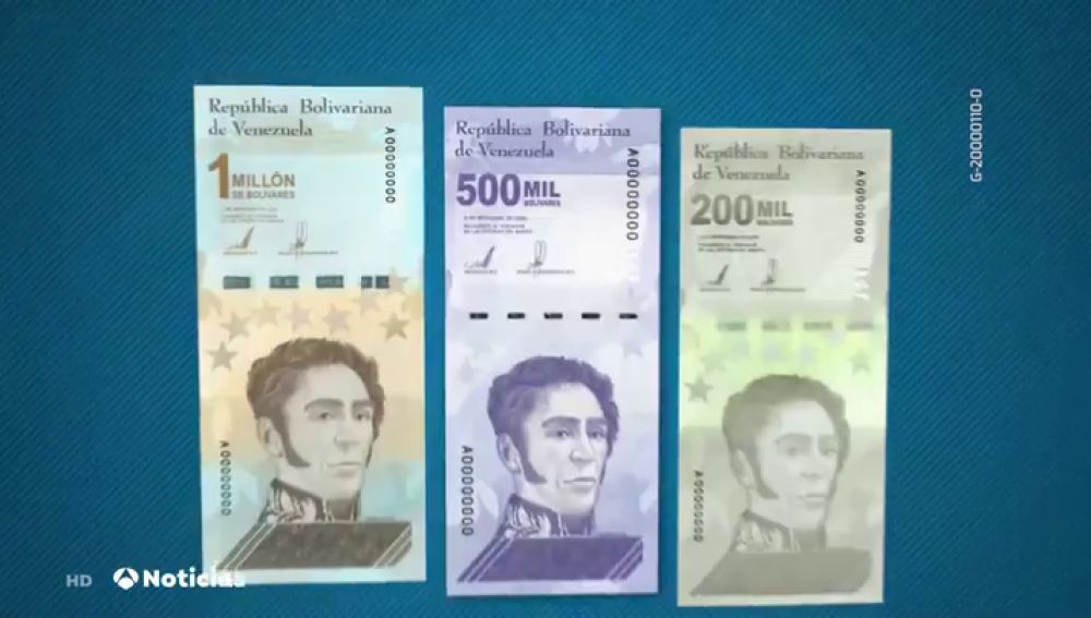 Venezuela emite billetes por valor de 1 millón de bolívares para controlar la hiperinflación