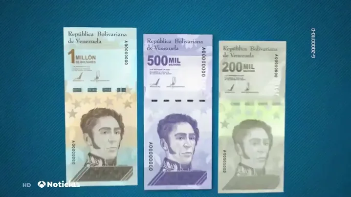 Venezuela emite billetes por valor de 1 mill&oacute;n de bol&iacute;vares para controlar la hiperinflaci&oacute;n