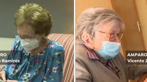 Amparo Colino Ramírez y Amparo Vicente Zacarez, dos mujeres octogenarias que han superado el coronavirus Amparo Colino Ramírez y Amparo Vicente Zacarez, dos mujeres octogenarias que han superado el coronavirus