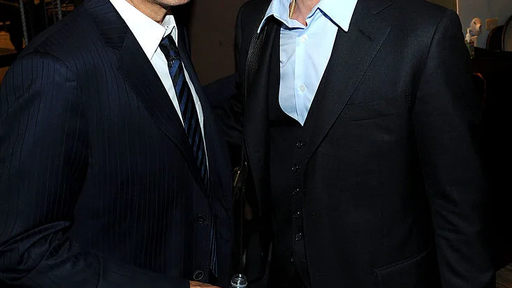 George Clooney y Brad Pitt George Clooney y Brad Pitt