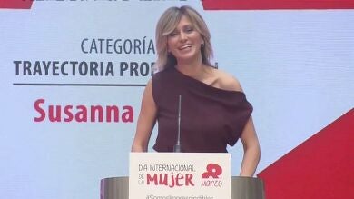 Susanna Griso recuerda a su hija mayor al recibir el premio en el Día de la Mujer 2021