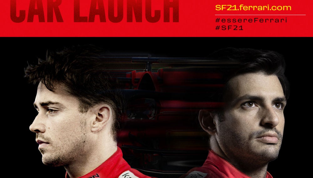Horario y dónde ver la presentación del Ferrari SF21 de Carlos Sainz en directo