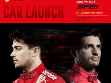 Horario y dónde ver la presentación del Ferrari SF21 de Carlos Sainz en directo