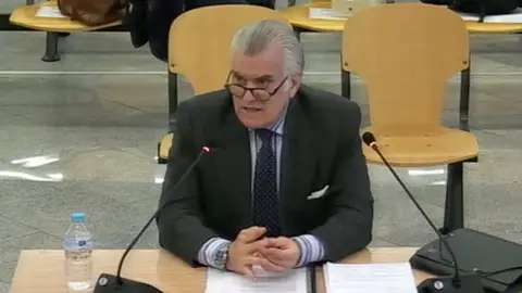Luis Bárcenas, durante el juicio por la caja B Luis Bárcenas, durante el juicio por la caja B