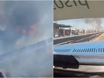 El espeluznante accidente de un piloto en Argentina: permanece varios segundos dentro del coche en llamas