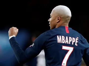 Kylian Mbappe celebra un gol en un partido del PSG Kylian Mbappe celebra un gol en un partido del PSG