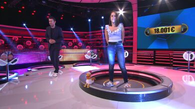 ¡A dos preguntas! Sara, a punto de superar otra vez el Duelo Final en ‘¡Ahora caigo!’