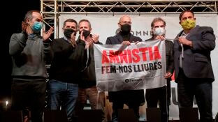 Seis de los presos del proc&eacute;s, Jordi Turull, Jordi S&agrave;nchez, Joaquim Forn, Ra&uuml;l Romeva, Jordi Cuixart y Oriol Junqueras