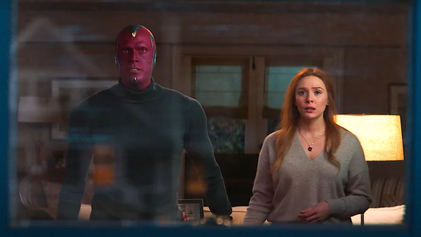 Paul Bettany y Elizabeth Olsen en 'WandaVision' Paul Bettany y Elizabeth Olsen en 'WandaVision'