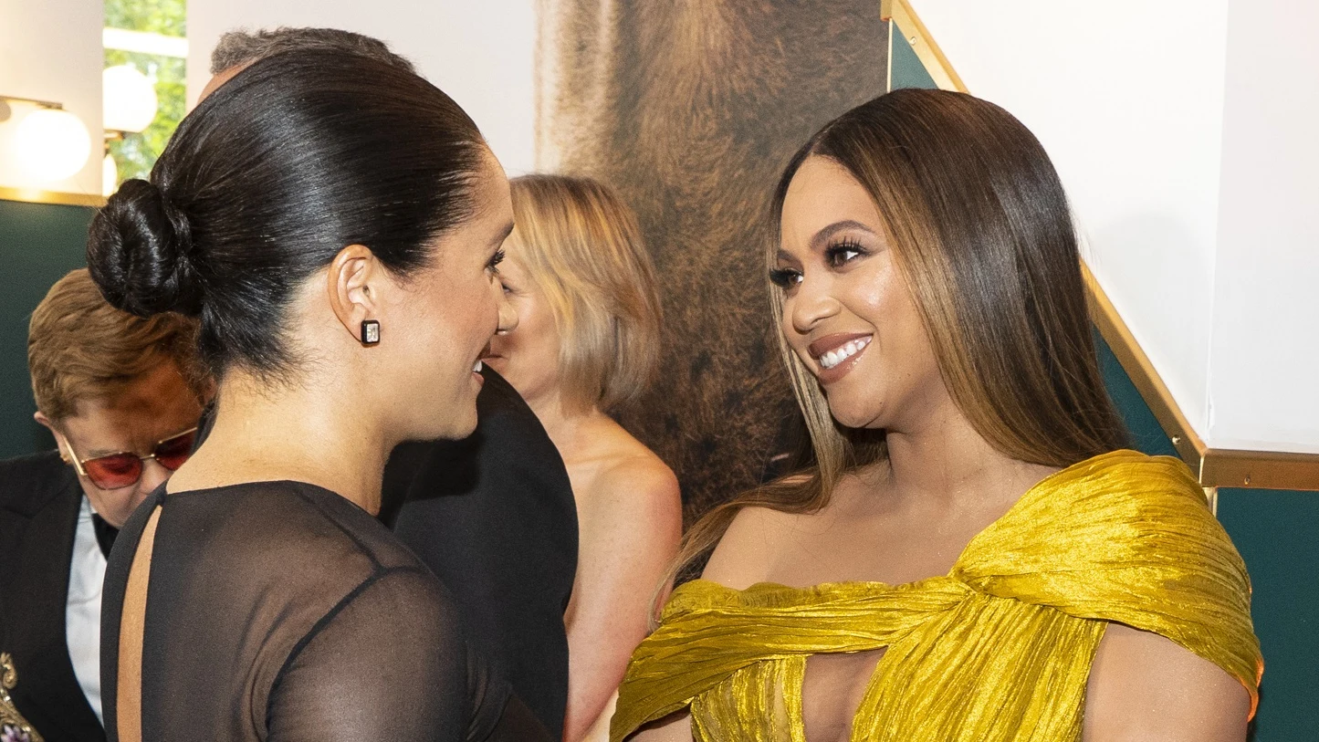 Beyoncé y Meghan Markle En el estreno de 'El rey león' en julio de 2019