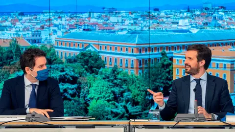 Teodoro García Egea y Pablo Casado, en una imagen de archivo. Partido Popular