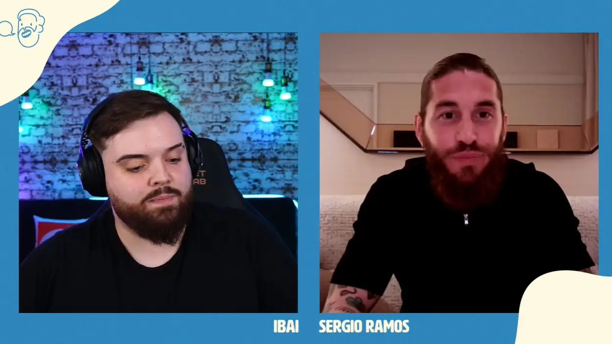 Entrevista de Ibai Llanos a Sergio Ramos en Twitch