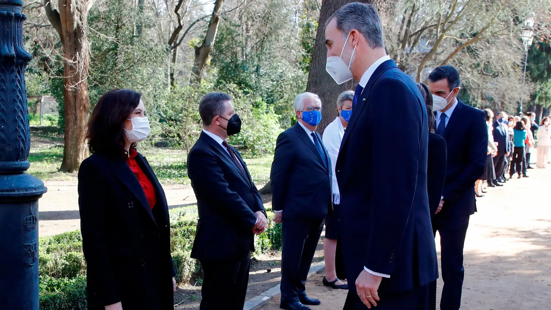 Isabel Díaz Ayuso y el rey Felipe VI este jueves en Madrid. Madrid