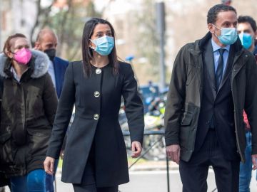 Inés Arrimadas y Edmundo Bal, el jueves en Madrid.