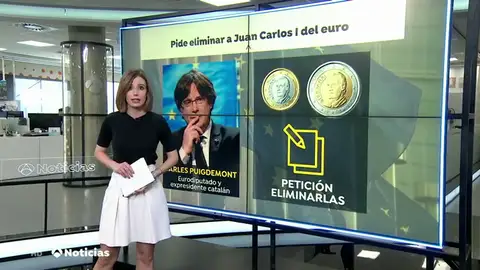 Puigdemont pide a Bruselas retirar los euros que lleven la cara de Juan Carlos I Puigdemont pide a Bruselas retirar los euros que lleven la cara de Juan Carlos I