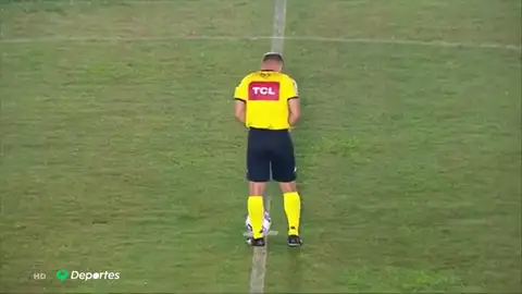 Pillan a un árbitro orinando en medio del campo antes de un partido de la copa brasileña Pillan a un árbitro orinando en medio del campo antes de un partido de la copa brasileña