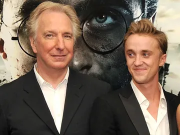 Alan Rickman y Tom Felton Alan Rickman y Tom Felton
