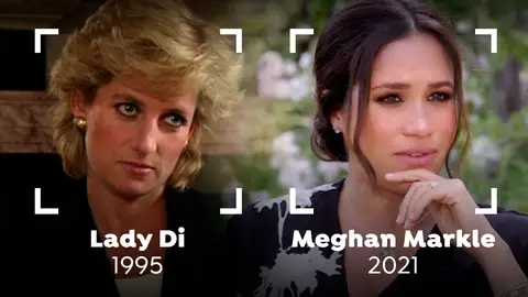 Las similitudes entre la entrevista de Lady Di y la de Meghan Markle y el príncipe Harry Las similitudes entre la entrevista de Lady Di y la de Meghan Markle y el príncipe Harry