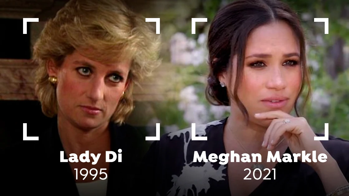 Las similitudes entre la entrevista de Lady Di y la de Meghan Markle y el príncipe Harry Las similitudes entre la entrevista de Lady Di y la de Meghan Markle y el príncipe Harry