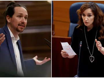 Pablo Iglesias y Mónica García Pablo Iglesias y Mónica García