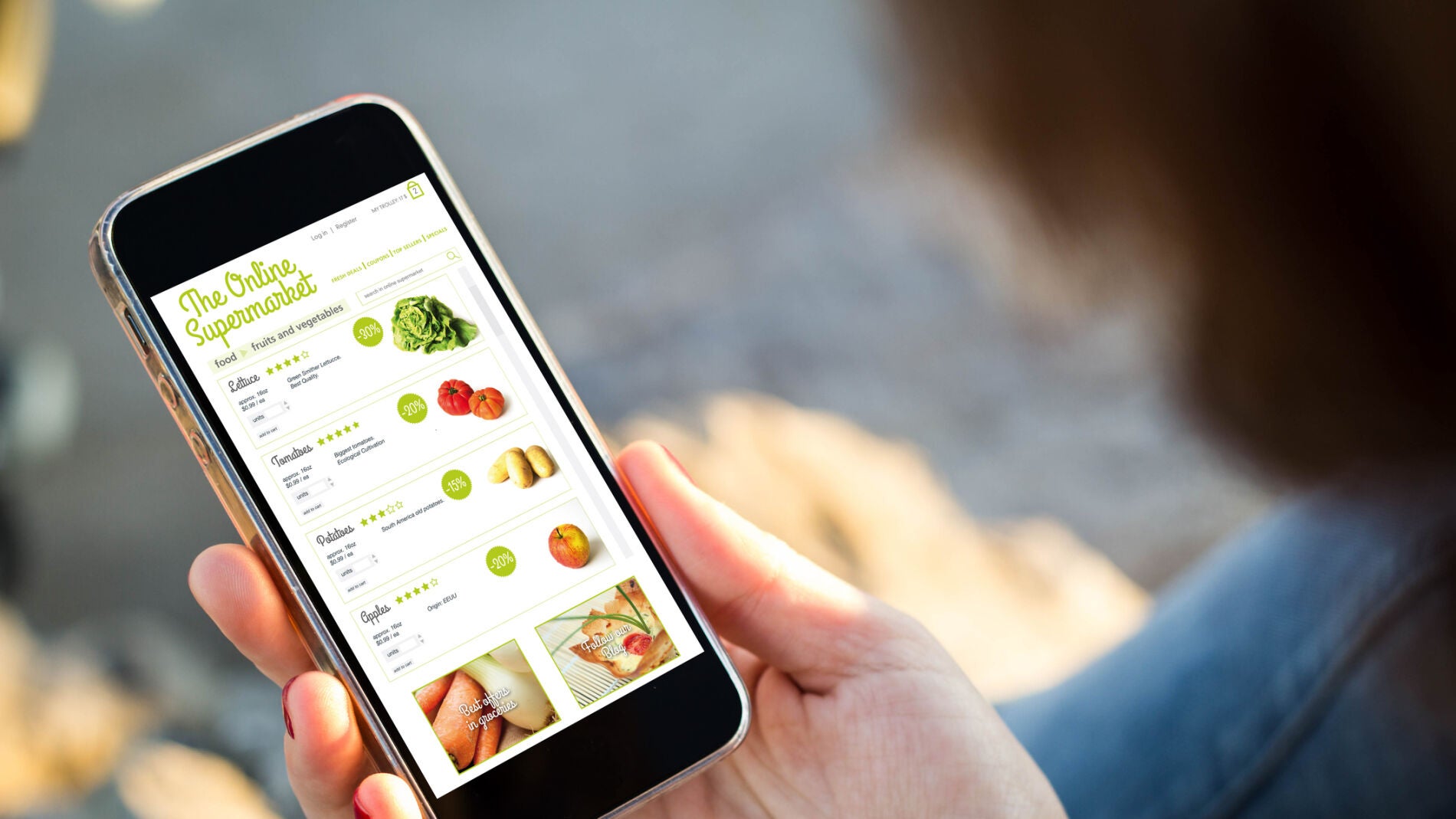 Compras online en un supermercado