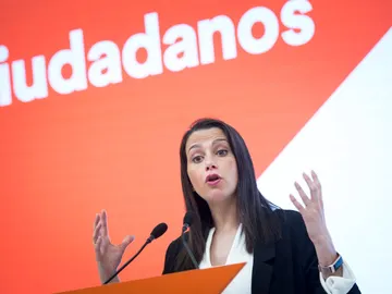 Inés Arrimadas, tras la Junta de Ciudadanos. Inés Arrimadas, tras la Junta de Ciudadanos.