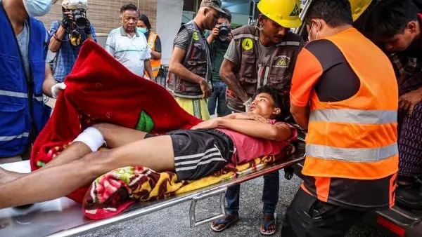 Imagen de uno de los heridos en las manifestaciones de Myanmar Imagen de uno de los heridos en las manifestaciones de Myanmar