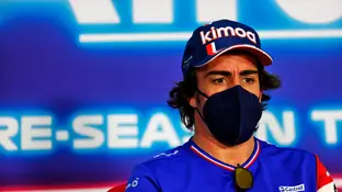 Fernando Alonso, en la rueda de prensa de la FIA Fernando Alonso, en la rueda de prensa de la FIA