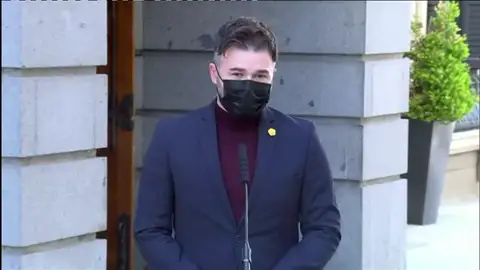 Rufián recuerda, tras la marcha de Iglesias del Gobierno, que nunca han necesitado "un tutor" y admite que en política hay un exceso de "testosterona" Rufián recuerda, tras la marcha de Iglesias del Gobierno, que nunca han necesitado "un tutor" y admite que en política hay un exceso de "testosterona"