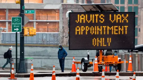 Centro de vacunación en Nueva York. Coronavirus