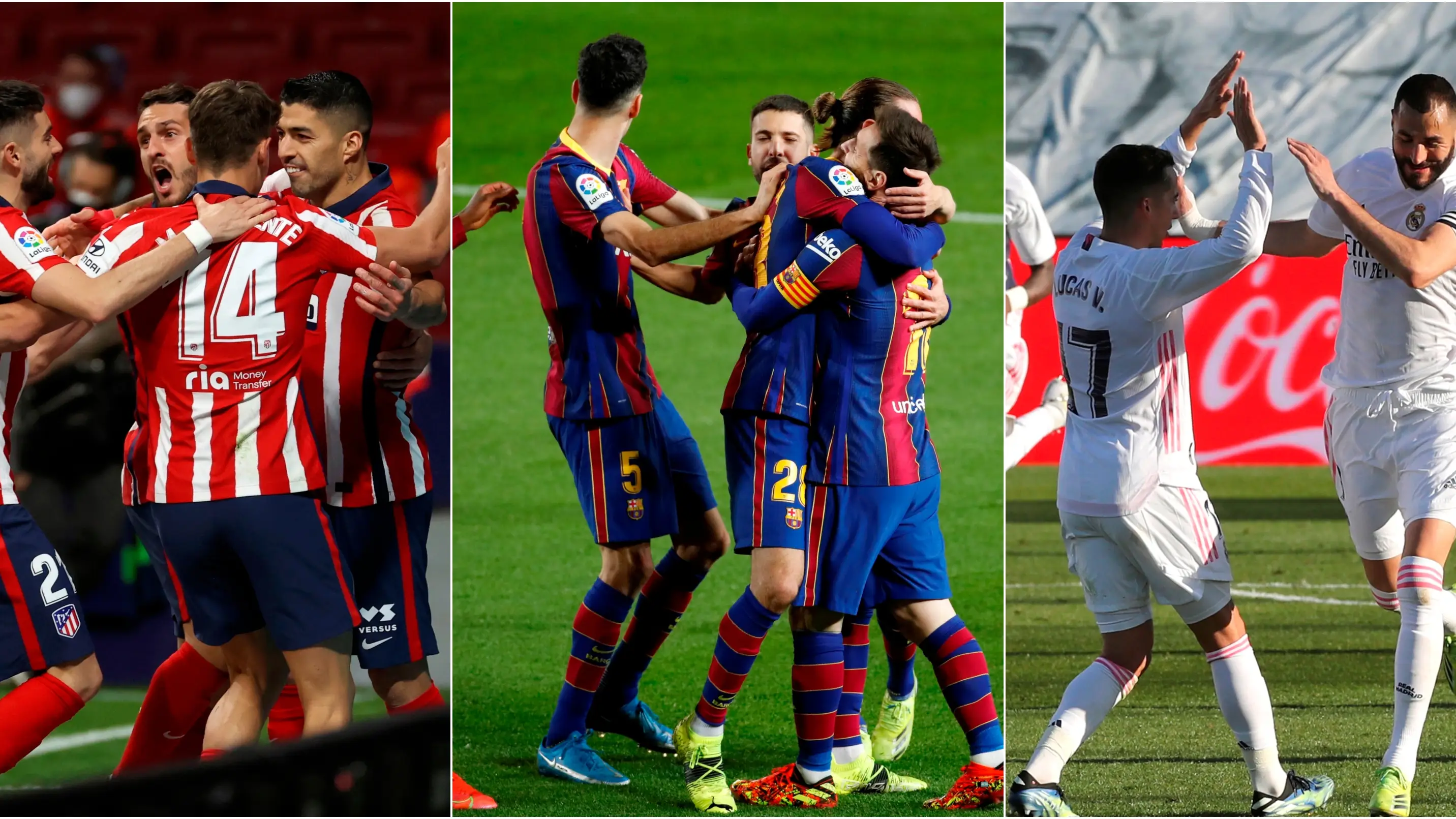 El calendario que les resta a Atl&eacute;tico, Barcelona y Real Madrid en la Liga