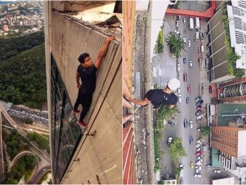 Carlos Rengifo, el primer venezolano que practica la arriesga disciplina del skywalking