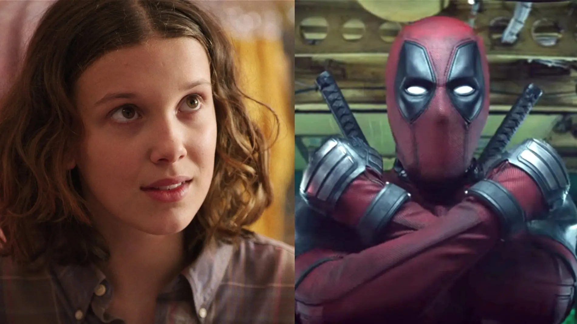 Millie Bobby Brown en 'Stranger Things' y Ryan Reynolds en 'Deadpool'