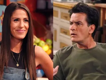 Soleil Moon Frye y Charlie Sheen Soleil Moon Frye y Charlie Sheen