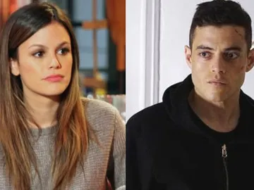 Rachel Bilson y Rami Malek Rachel Bilson y Rami Malek