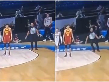 Un árbitro de baloncesto cae desplomado al sufrir un colapso en pleno partido de la NCAA