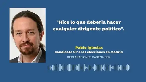 Pablo Iglesias: "Ayer hice lo que debería hacer cualquier dirigente político, plantar cara a cualquier neonazi" Pablo Iglesias: "Ayer hice lo que debería hacer cualquier dirigente político, plantar cara a cualquier neonazi"